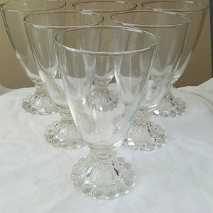 6 BOOPIE Anchor Hocking Vintage GLasses Water Wine 5.5" MCM modern retro